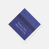 Royal Blue Zebra Pattern Serviette (Ecke)