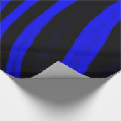 Royal Blue Zebra Stripes Jedes Anlasses Geschenkpapier (Ecke)