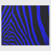 Royal Blue Zebra Stripes Jedes Anlasses Geschenkpapier (Flach)