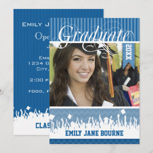 Royal Blue Zig Zag Senior Picture Class Ankündigung