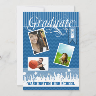 Royal Blue Zig Zag Senior Picture Class Ankündigung