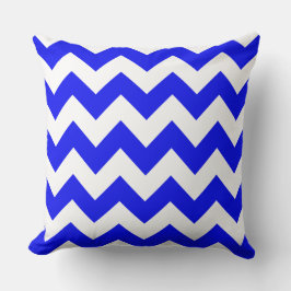 Royal Blue Zig Zag Streifenkissen Kissen