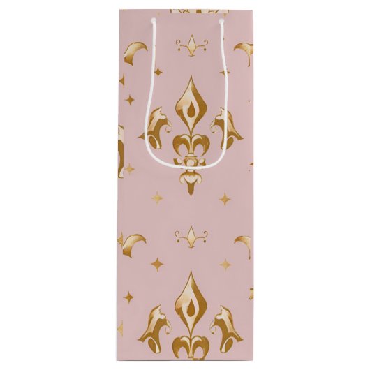 Royal Blush Wine Geschenktasche Geschenktüte Für Weinflaschen (Vorderseite)