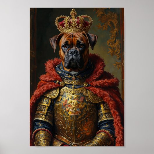 Royal Boxer Portrait Poster (Vorne)