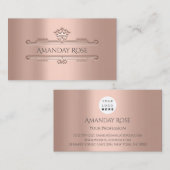 Royal Brand Name Rose Beruflich Crown Frame 3D Visitenkarte (Vorne/Hinten)