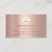 Royal Brand Name Rose Beruflich Crown Frame 3D Visitenkarte (Rückseite)