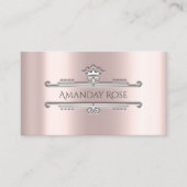 Royal Brand Name Rose Silver Gray Frame 3D Visitenkarte (Vorderseite)