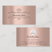 Royal Brand Rose Beruflich Crown Frame Princess Visitenkarte (Vorne/Hinten)