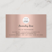 Royal Brand Rose Beruflich Crown Frame Princess Visitenkarte (Rückseite)