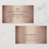 Royal Brand Rose Gold Beruflich Crown Frame Visitenkarte (Vorne/Hinten)