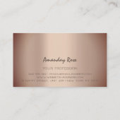 Royal Brand Rose Gold Beruflich Crown Frame Visitenkarte (Rückseite)