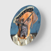 Royal Brazilian Mastiff Round Clock Runde Wanduhr (Winkel)