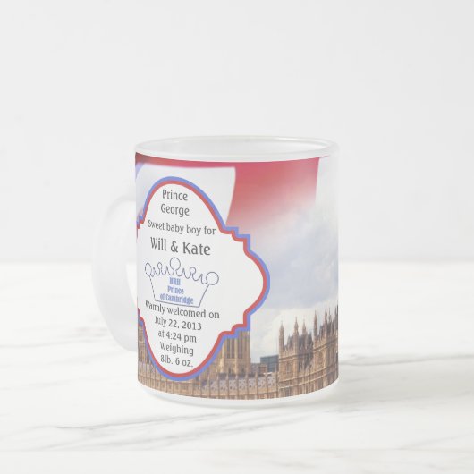 Royal British Baby Prince George Mattglastasse (Vorderseite Links)