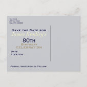 Royal British Band 80. Geburtstag Save the Date Ankündigungspostkarte (Rückseite)