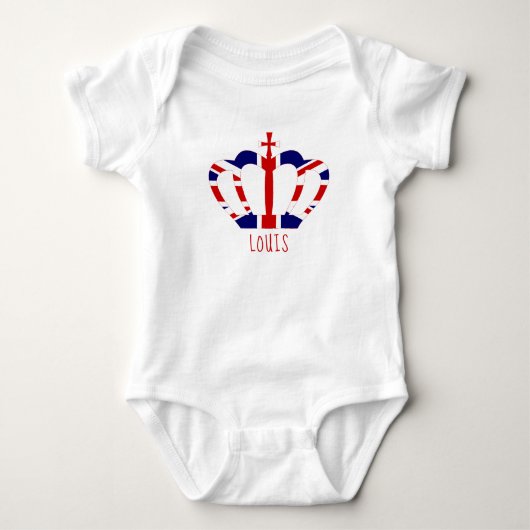 Royal British Crown | PERSONALISIERT Baby Strampler (Vorderseite)