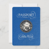 Royal Brlue Costa Rica Passport Save The Date (Vorderseite)