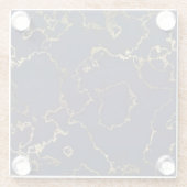 ROYAL BUE MARBLE METALLIC GLASUNTERSETZER (Rückseite)