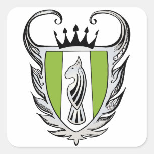 Royal Bull Terrier Quadratischer Aufkleber