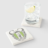 Royal Bull Terrier Steinuntersetzer (Seitenansicht)