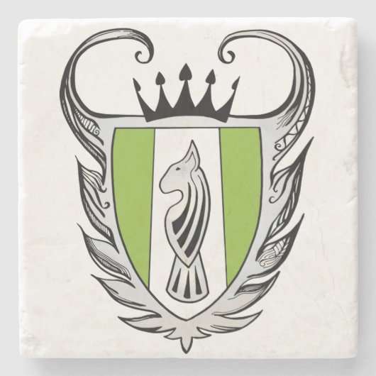 Royal Bull Terrier Steinuntersetzer (Vorderseite)