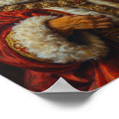 Royal Bulldog Portrait Poster (Ecke)