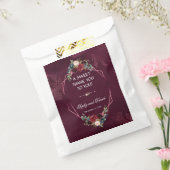 Royal Burgundy Floral Geometric Wedding DANK Geschenktütchen (Versiegelt)