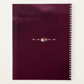 Royal Burgundy Floral Geometric Wedding Planer (Rückseite)