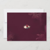 Royal Burgundy Floral Reneage The Vows Save the Da Date (Rückseite)