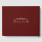 Royal Burgundy Gold Great Wedding Gästebuch (Rückseite)