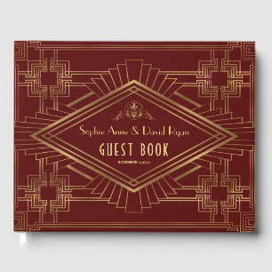 Royal Burgundy Gold Great Wedding Gästebuch