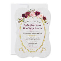 Royal Burgundy Gold Marsala Floral Wedding