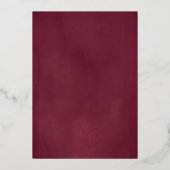 Royal Burgundy Silver Butterfly Rose Quinceanera Folieneinladung (Rückseite)