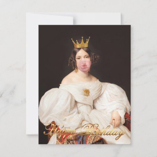 Royal Burst rosa Blase Gummi Diva Glücklicher Gebu (Vorderseite)