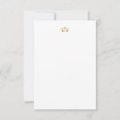 Royal Butler Silver Platter Birthday Party RH Einladung (Rückseite)