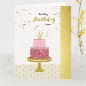 Royal Cake | Geburtskarte Karte (Gelbe Blume)