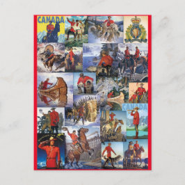 Royal Canadian Mounted Police Collage Postkarte