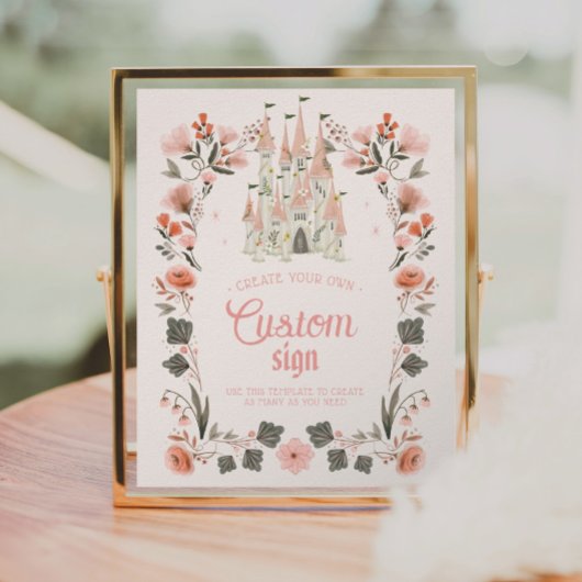 Royal Castle Birthday Sign - Benutzerdefiniertes T Poster