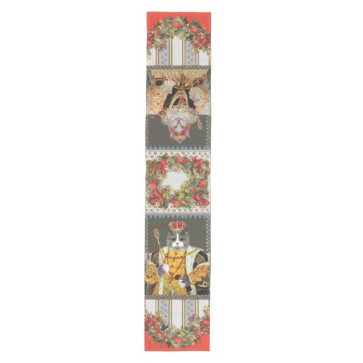 Royal Cat Christmas Table Runner 90x16 Mittelgroßer Tischläufer (Vorderseite)