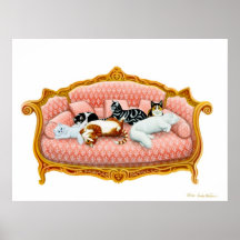 Royal Cat Nickerchen Print