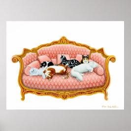 Royal Cat Nickerchen Print Poster