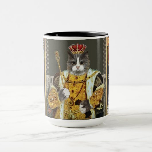 Royal Cat Rules 15 oz Tasse — King (Zentrum)