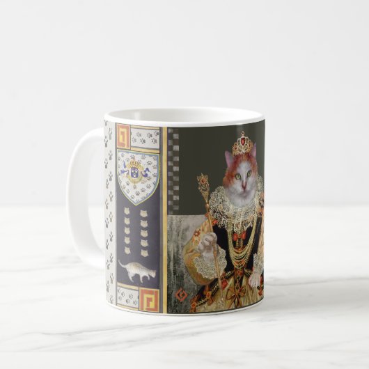 Royal Cat Rules Tasse White Inside— Queen (Vorderseite Links)