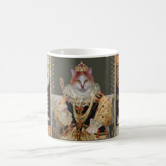 Royal Cat Rules Tasse White Inside— Queen (Mittel)