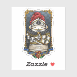 Royal Cat Schach Knight Piece Aufkleber