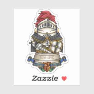 Royal Cat Schach Knight Piece Aufkleber