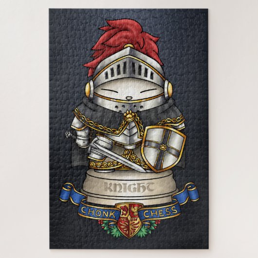 Royal Cat Schach Knight Piece Puzzle (Vertikal)