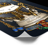 Royal Cat Schess Bishop Piece Poster (Ecke)