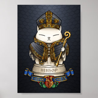 Royal Cat Schess Bishop Piece Poster