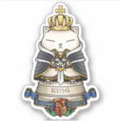 Royal Cat Schess King Piece Aufkleber (Vorderseite)