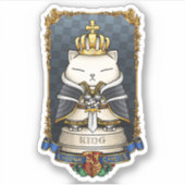 Royal Cat Schess King Piece Aufkleber (Vorderseite)